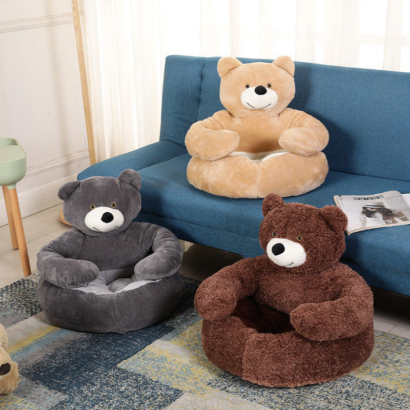 PETTENA Select クマ型半閉じペットベッド