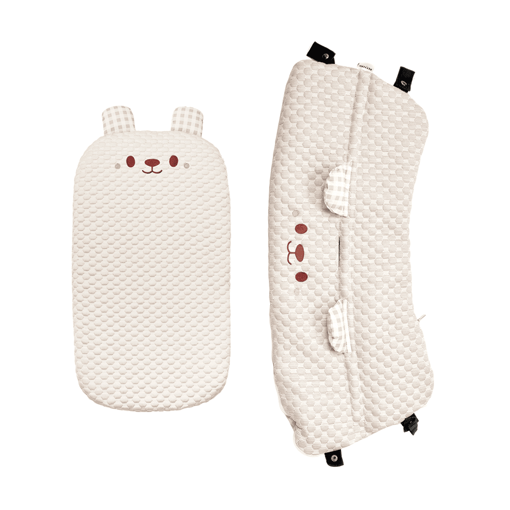 ペットカート クッション ( 3Dエア かわいいクマ)2点セット - PETTENA