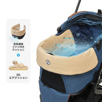 PETTENA MILOU - ワンタッチで全部折りたためる分離型ペットカート