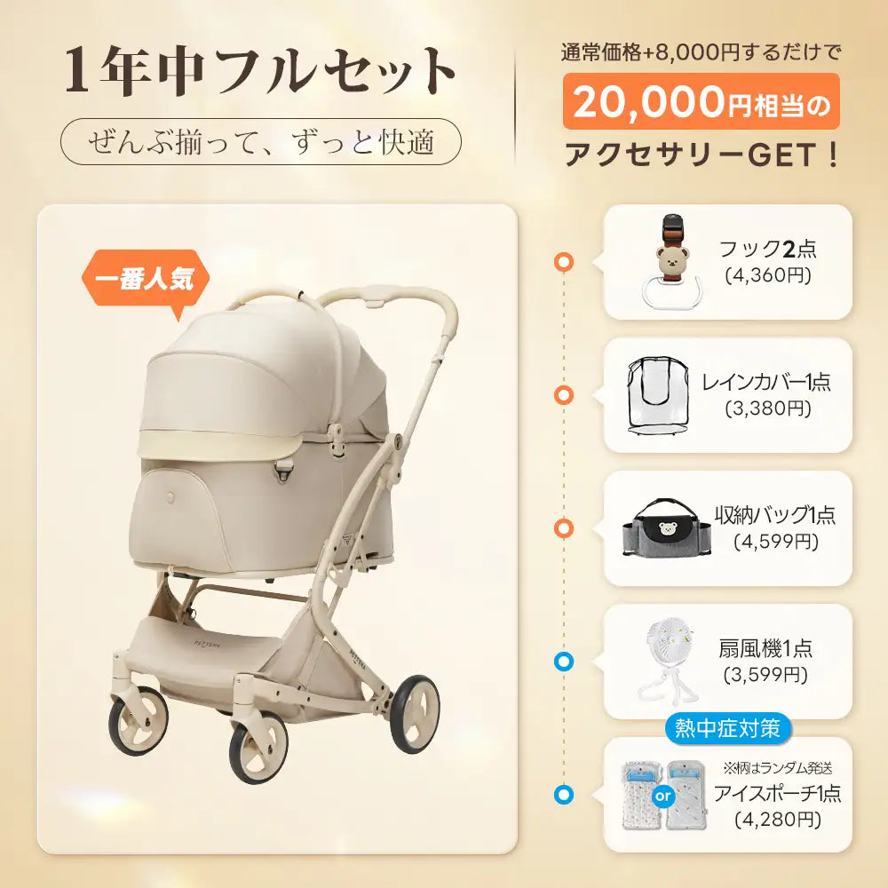 PETTENA MILOU - ワンタッチで全部折りたためる分離型ペットカート
