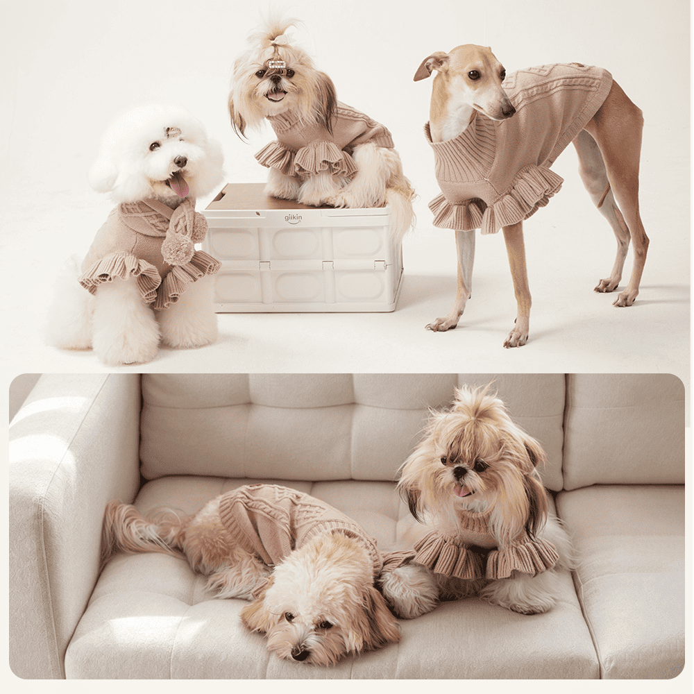 PETTENA 犬用ソフトニット エコテックス認証 |毛玉レス・型崩れ防止 秋冬セーター