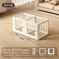PETTENA ペットサークル 透明アクリル製(工具不要・滑り止め付き)