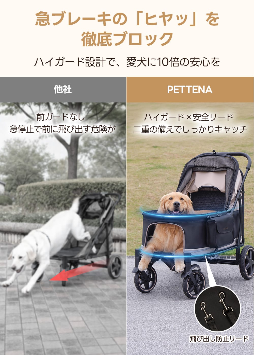 大型犬・多頭飼い向け スロープ付き(耐荷重55kg) - PETTENA TITAN