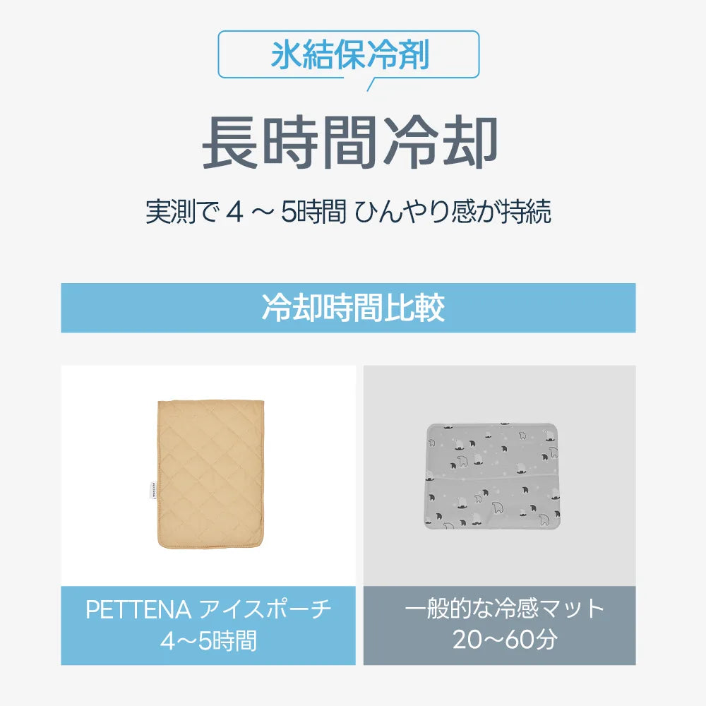 ペットカート アイスポーチ(長時間ひんやり 冷えすぎ防止 丸洗いOK)- PETTENA