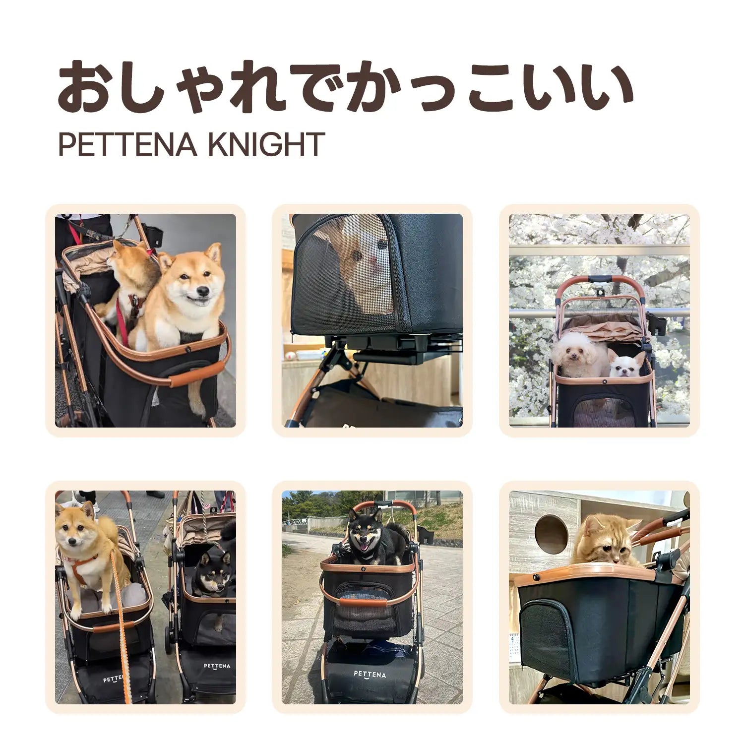 PETTENA KNIGHT - 折畳可能分離式ペットカート
