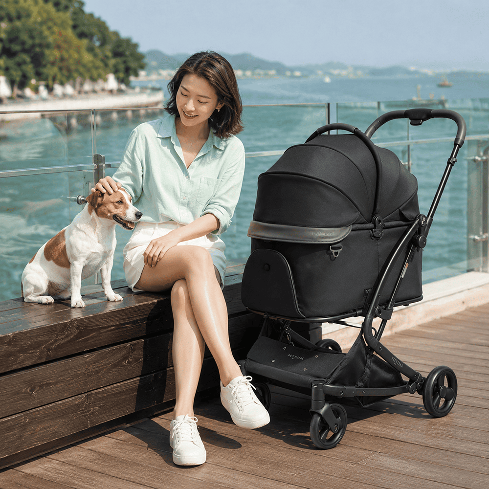 PETTENA MILOU - ワンタッチで全部折りたためる分離型ペットカート