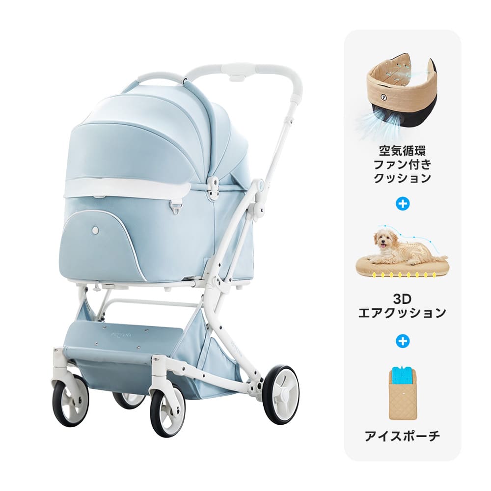 ペットカート MILOU + ファンクッション Airflow