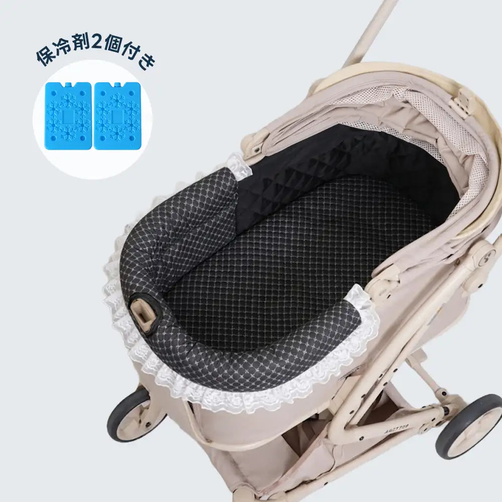 ペットカート クッション (ひんやり冷感 専用保冷剤付き 2点セット)- PETTENA