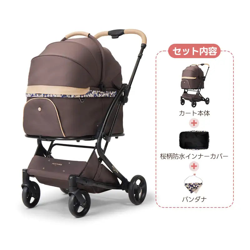 PETTENA MILOU - ワンタッチで全部折りたためる分離型ペットカート
