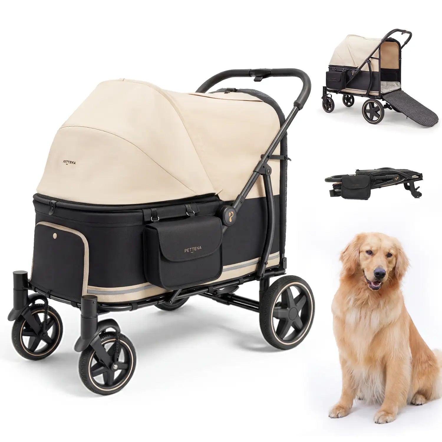 大型犬・多頭飼い向け スロープ付き(耐荷重55kg) - PETTENA TITAN