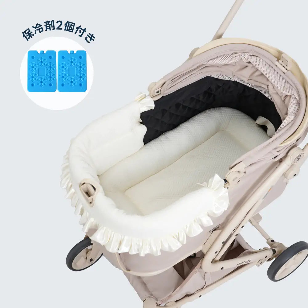 ペットカート クッション (ひんやり冷感 専用保冷剤付き 2点セット)- PETTENA