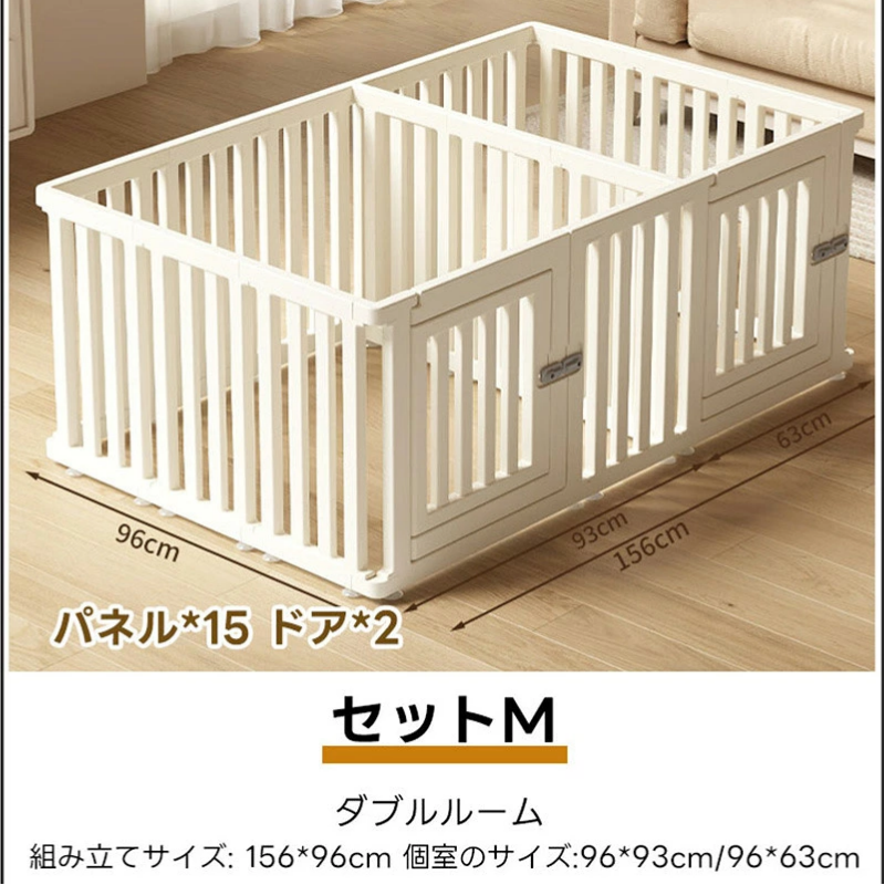PETTENA ペットサークル 密度HDPE素材( 簡単組み立て・ドア付き)