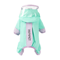 PETTENA ペット服 反射付き4脚防水レインコート