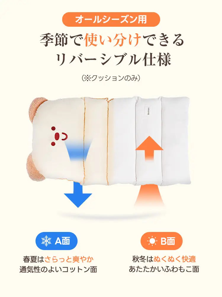 ペットカート クッション（ベージュベア2点セット 夏対策タイプ）- PETTENA