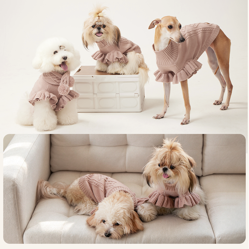 【2着で15%OFF】 犬用ソフトニット + ドッグアウター