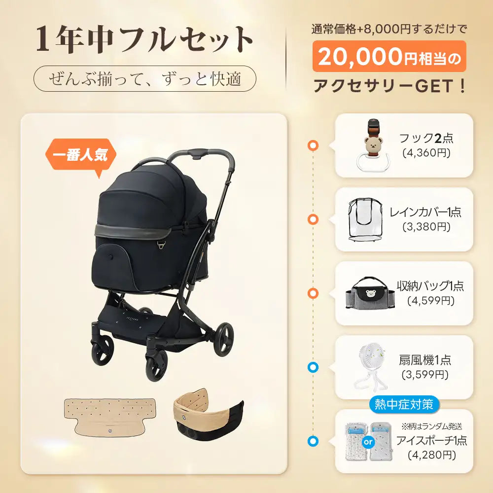 PETTENA MILOU - ワンタッチで全部折りたためる分離型ペットカート