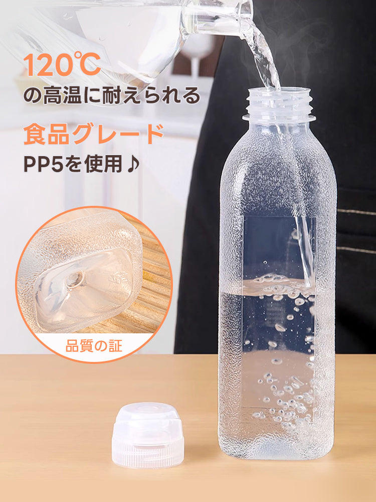食品グレードPP5素材採用で120度の高温に耐えるPettena特製ボトル。煮沸消毒も可能で常に清潔に保てる、高品質なお散歩エチケットグッズ。
