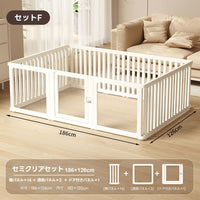 PETTENA ペットサークル 透明アクリル製（工具不要・滑り止め付き）