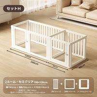 PETTENA ペットサークル 透明アクリル製（工具不要・滑り止め付き）