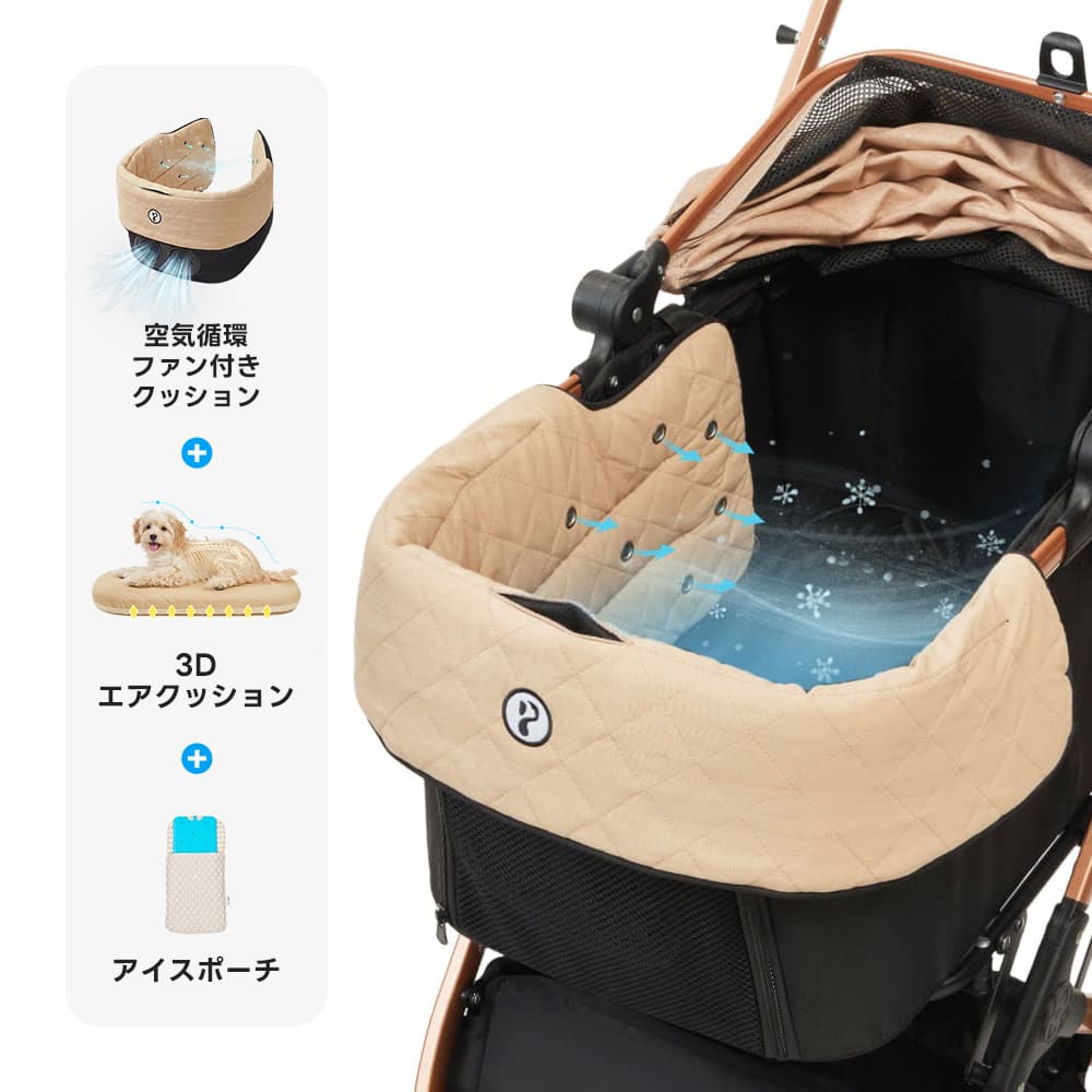 折りたたみ可能分離型ペットカート - PETTENA KNIGHT