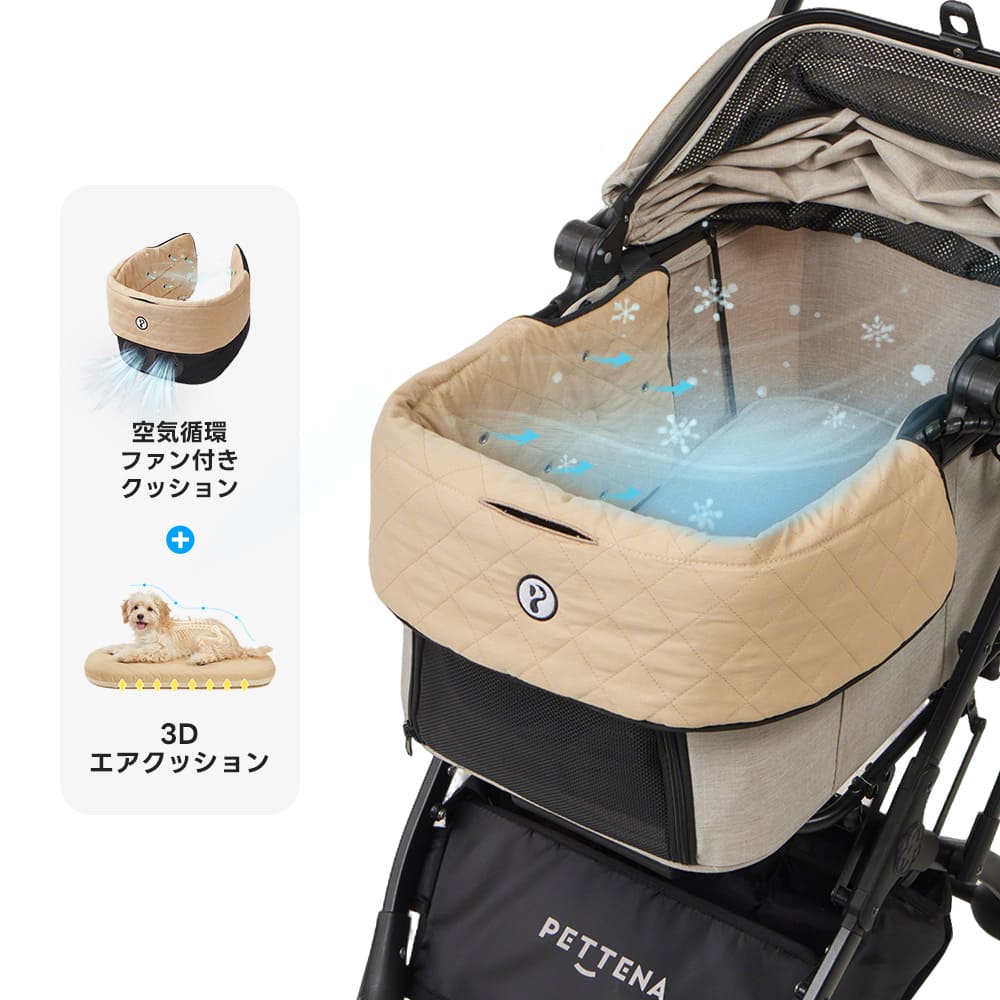 折りたたみ可能分離型ペットカート - PETTENA KNIGHT