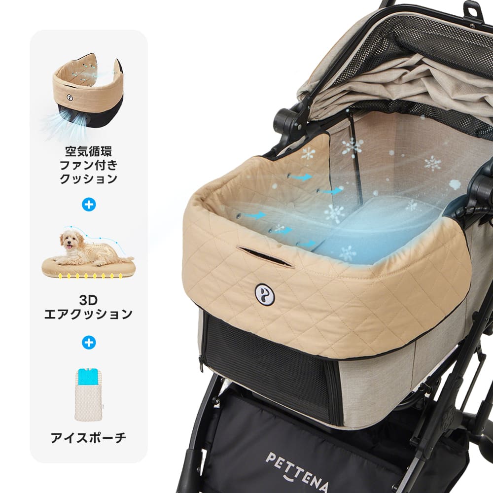 折りたたみ可能分離型ペットカート - PETTENA KNIGHT