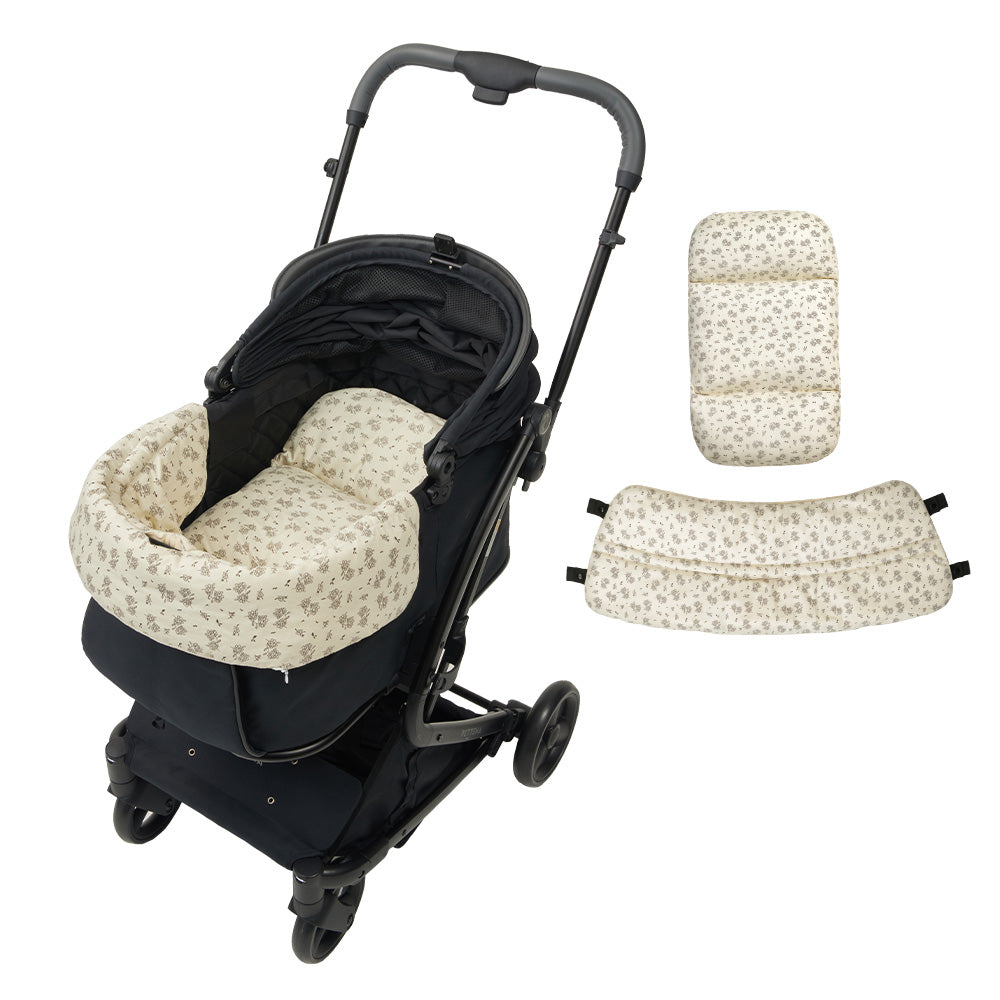ペットカート MILOU + クッション  小花柄 2点セット