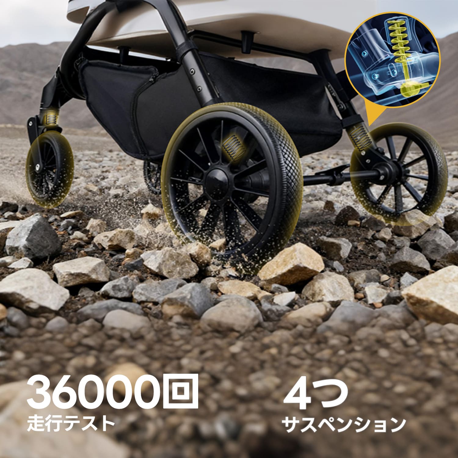 PETTENA TERRA - 中型犬に設計された最軽量 折りたたみ式分離型ペットカート