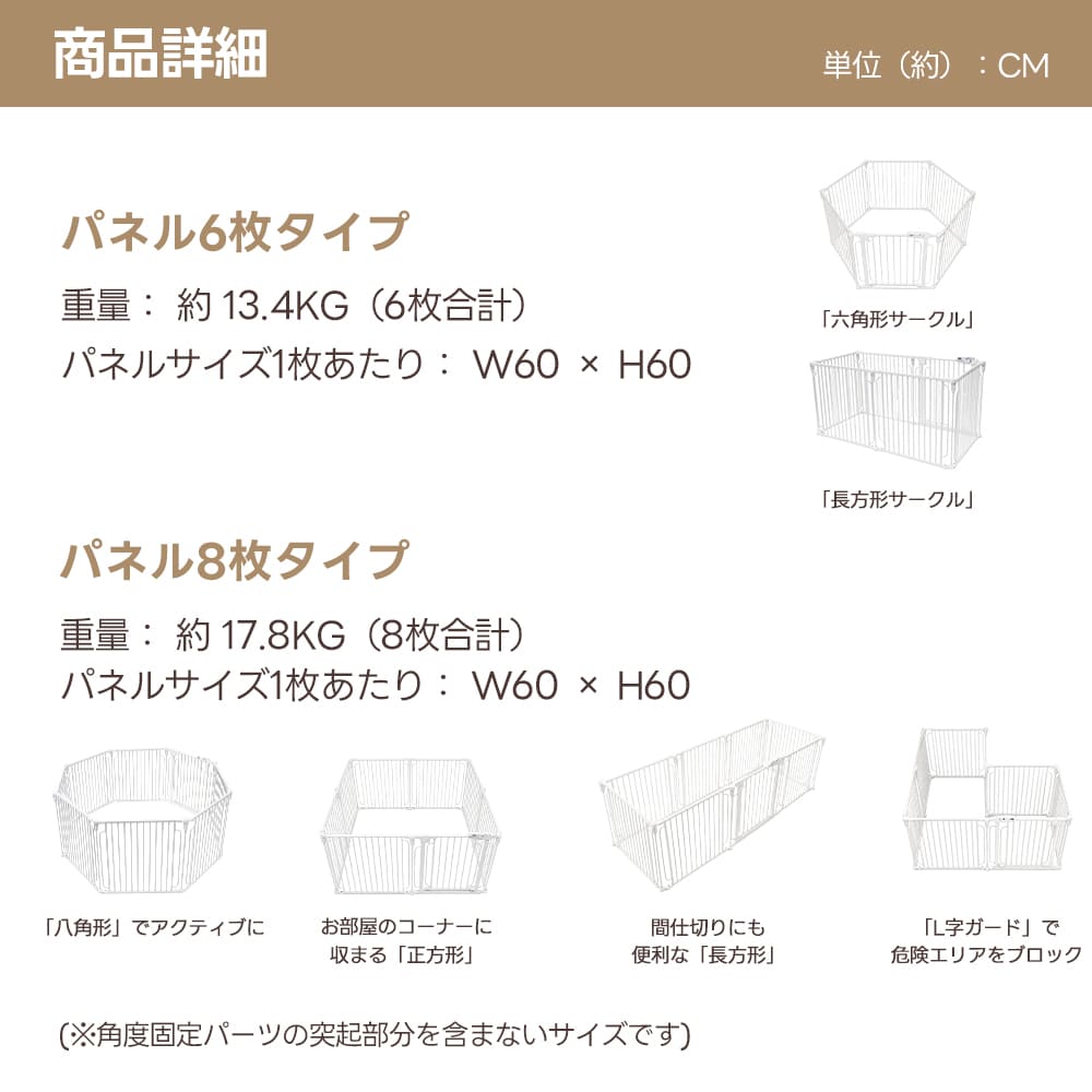 PETTENA ペットフェンス - すき間3.5cmですり抜け防止（超小型犬・小型犬用）