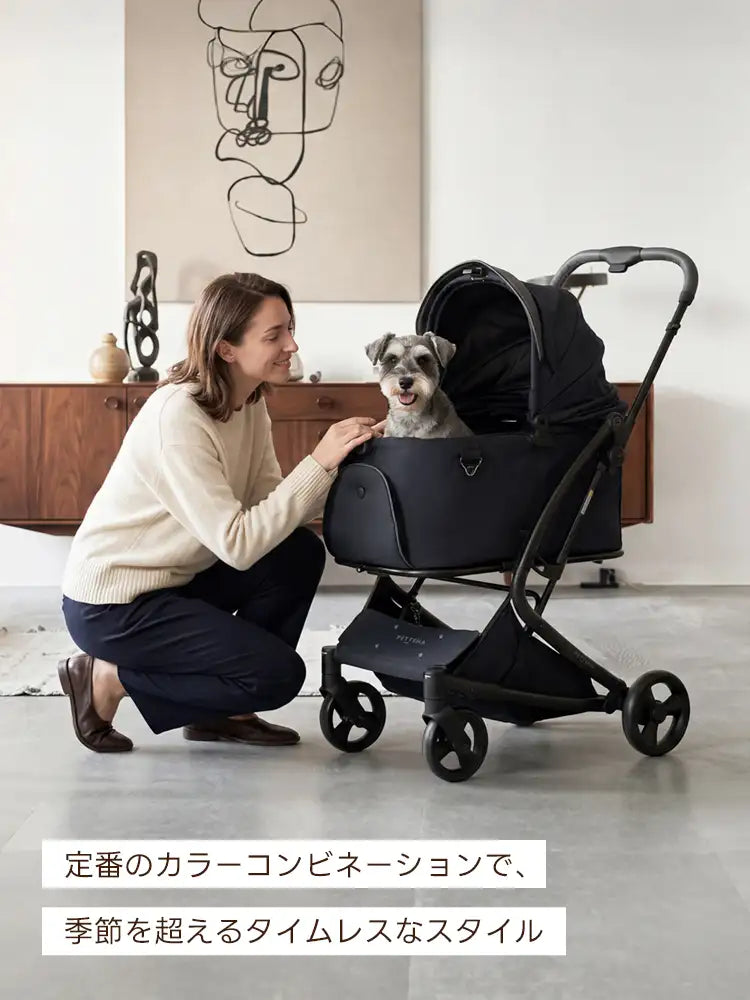 PETTENA MILOU - ワンタッチで全部折りたためる分離型ペットカート