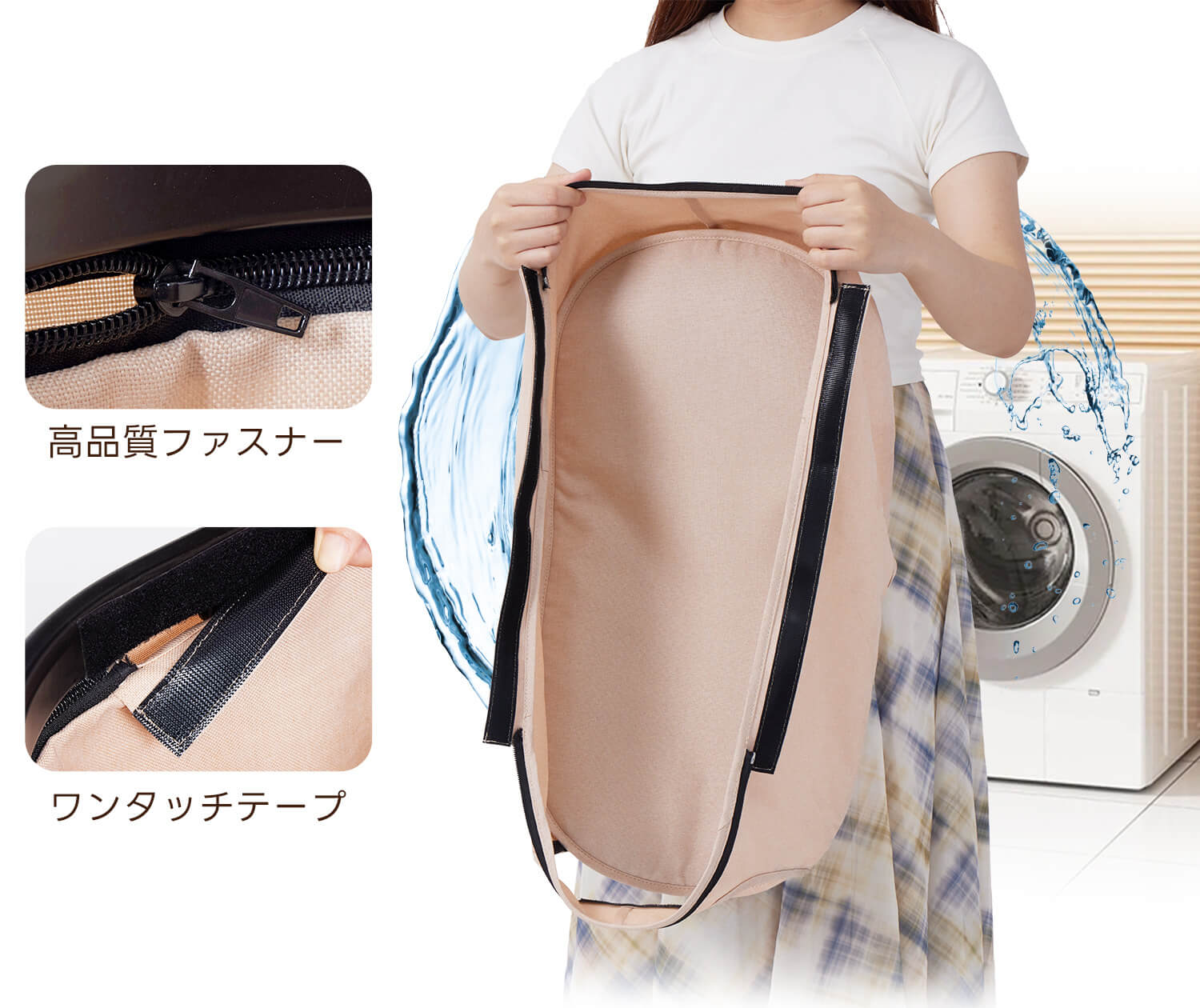 PETTENA 折りたたみ式分離型あごのせクッション付きキャリーコットが簡単に取り外して洗濯機で洗える設計