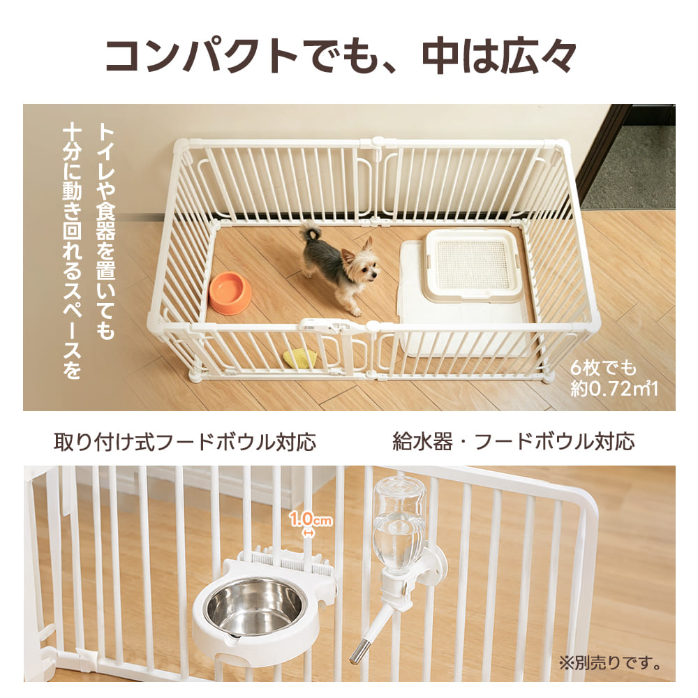 PETTENA ペットフェンス - すき間3.5cmですり抜け防止（超小型犬・小型犬用）