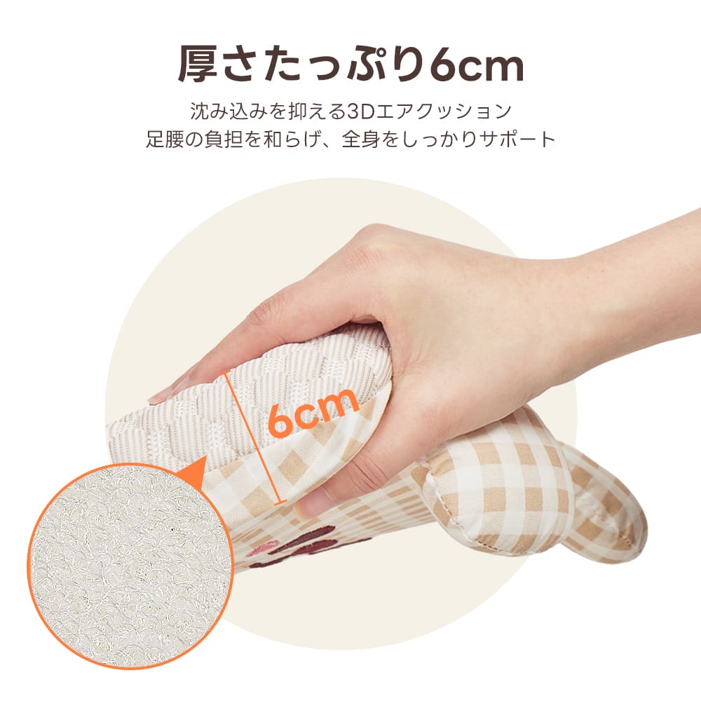 ペットカート クッション （ 3Dエア かわいいクマ）2点セット - PETTENA