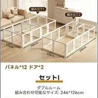 PETTENA 高透明クリアペットサークル アクリル製（工具不要・自由配置）