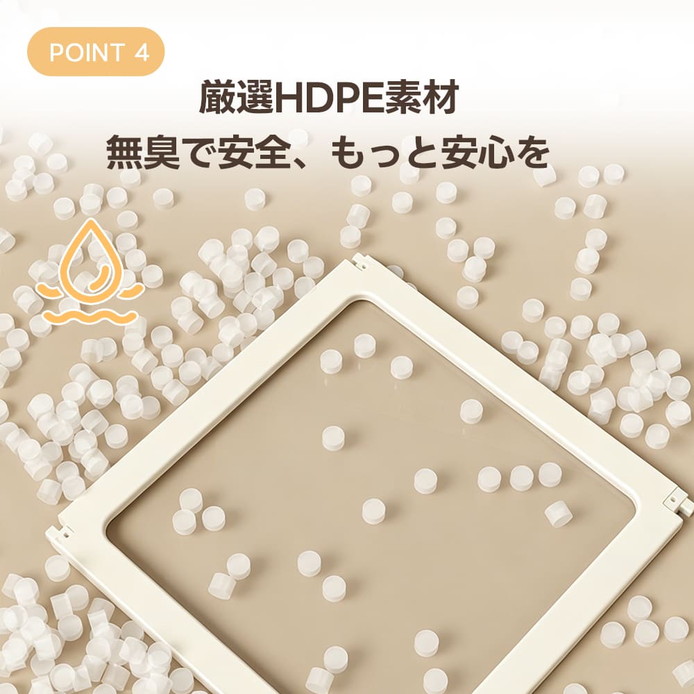 PETTENA 高透明クリアペットサークル アクリル製（工具不要・自由配置）